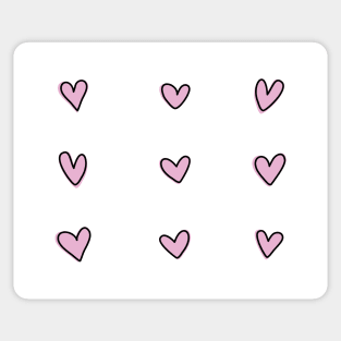 Hand drawn hearts Sticker